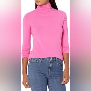 56% Cotton, 38% Modal, 6% Spandex，Amazon Essentials Women's Classic-Fit , M 2pcs